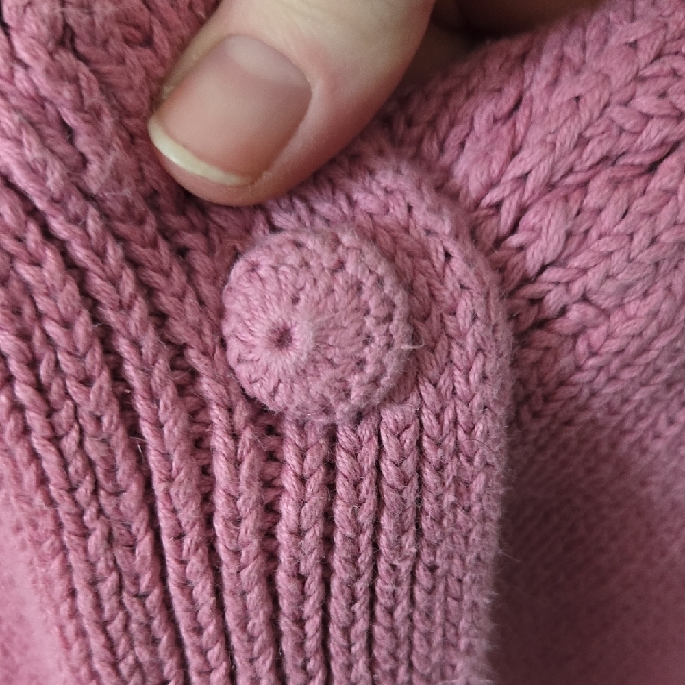 Vintage Bonnie Evans Cardigan Sz Large. Pink Mauve Rose Sweet Feminine Romantic - Picture 4 of 9